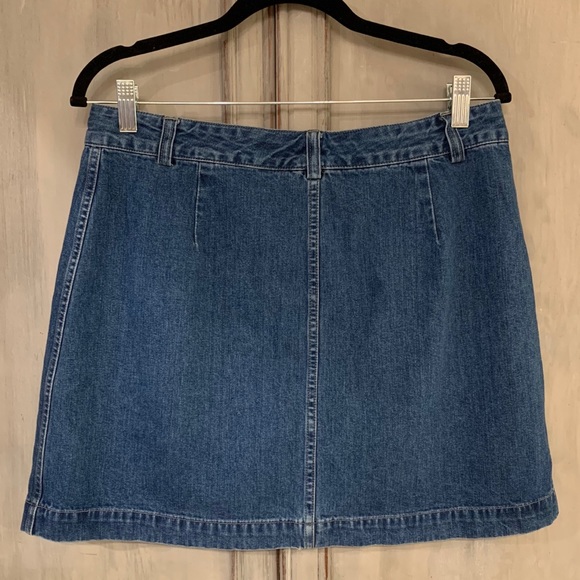 Vintage 90’s GAP Denim Blue Jean Mini Skirt Sz 14 - Picture 3 of 5